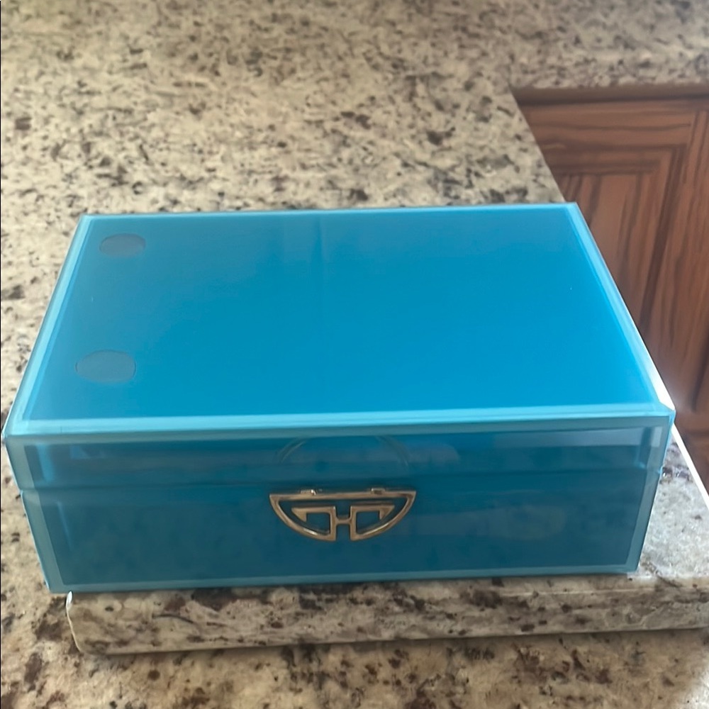 Blue jewelry or makeup Storage Box